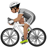 🚴🏽 Person Biking: Medium Skin Tone, Emoji by Apple