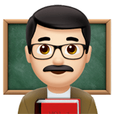 👨🏻‍🏫 Man Teacher: Light Skin Tone, Emoji by Apple