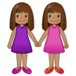 👭🏽 Women Holding Hands: Medium Skin Tone, Emoji by Samsung