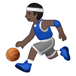 ⛹🏿‍♂️ Man Bouncing Ball: Dark Skin Tone, Emoji by Samsung