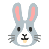 🐰 Морда Кролика, смайлик от Google