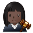 👩🏿‍⚖️ Woman Judge: Dark Skin Tone, Emoji by Samsung