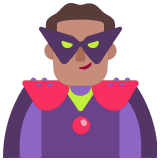 🦹🏽‍♂️ Мужчина-Суперзлодей: Средний Тон Кожи, смайлик от Microsoft