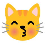 😽 Целующий Кот, смайлик от Google