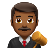 👨🏾‍⚖️ Man Judge: Medium-Dark Skin Tone, Emoji by Apple