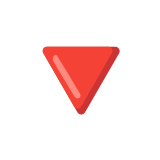 🔻 Red Triangle Pointed Down, Emoji by Google