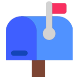📫 Закрытый Почтовый Ящик с Поднятым Флажком, смайлик от Microsoft