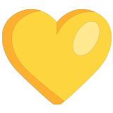 💛 Cœur Jaune Emoji par Microsoft