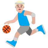 ⛹🏼‍♂️ Man Bouncing Ball: Medium-Light Skin Tone, Emoji by Microsoft
