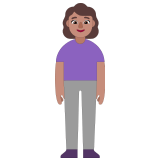 🧍🏽‍♀️ Woman Standing: Medium Skin Tone, Emoji by Microsoft