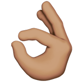 👌🏽 Ok Hand: Medium Skin Tone, Emoji by Apple