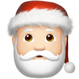 🎅🏻 Weihnachtsmann: Helle Hautfarbe Emoji von Apple