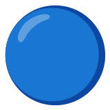 🔵 Disque Bleu Emoji par Google