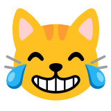 😹 Cat with Tears of Joy, Emoji by Google