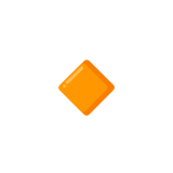 🔸 Небольшой Оранжевый Ромб, смайлик от Google