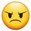 😠 Visage En Colère Emoji par Samsung