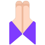 🙏🏻 Betende Hände: Helle Hautfarbe Emoji von Microsoft