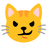 😼 Cat with Wry Smile, Emoji by Google