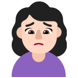 🙍🏻‍♀️ Woman Frowning: Light Skin Tone, Emoji by Microsoft