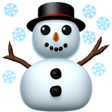 ☃️ Schneemann Im Schnee Emoji von Apple