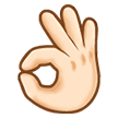 👌🏻 Ok Hand: Light Skin Tone, Emoji by Samsung