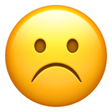 ☹️ Düsteres Gesicht Emoji von Apple
