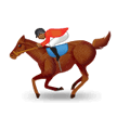🏇🏾 Horse Racing: Medium-Dark Skin Tone, Emoji by Samsung