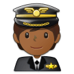 🧑🏾‍✈️ Pilot: Medium-Dark Skin Tone, Emoji by Samsung