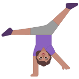 🤸🏽‍♀️ Woman Cartwheeling: Medium Skin Tone, Emoji by Microsoft