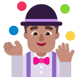 🤹🏽‍♂️ Jongleur: Mittlere Hautfarbe Emoji von Microsoft