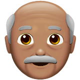 👴🏽 Old Man: Medium Skin Tone, Emoji by Apple