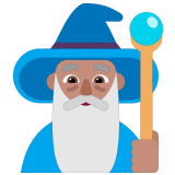🧙🏽‍♂️ Волшебник: Средний Тон Кожи, смайлик от Microsoft