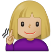 🧏🏼‍♀️ Deaf Woman: Medium-Light Skin Tone, Emoji by Samsung