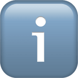 ℹ️ Buchstabe „i“ in Blauem Quadrat Emoji von Apple