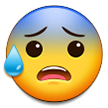 😰 Besorgtes Gesicht Mit Schweißtropfen Emoji von Samsung