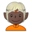 🧝🏿 Elf(e): Dunkle Hautfarbe Emoji von Samsung