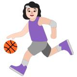 ⛹🏻‍♀️ Woman Bouncing Ball: Light Skin Tone, Emoji by Microsoft