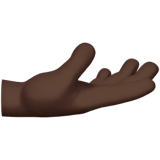 🫴🏿 Palm Up Hand: Dark Skin Tone, Emoji by Apple
