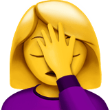 🤦‍♀️ Sich An Den Kopf Fassende Frau Emoji von Apple