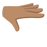 🫳🏽 Palm Down Hand: Medium Skin Tone, Emoji by Google