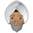 👳🏽‍♂️ Man Wearing Turban: Medium Skin Tone, Emoji by Samsung