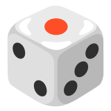 🎲 Spielwürfel Emoji von Google