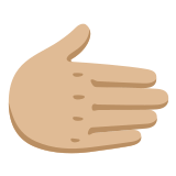🫱🏼 Rightwards Hand: Medium-Light Skin Tone, Emoji by Google