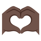 🫶🏿 Heart Hands: Dark Skin Tone, Emoji by Google
