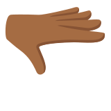 🫳🏾 Palm Down Hand: Medium-Dark Skin Tone, Emoji by Google