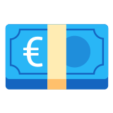 💶 Банкнота Евро, смайлик от Google