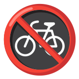 🚳 Fahrräder Verboten Emoji von Google