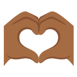 🫶🏾 Mains Qui Forment Un Cœur : Peau Mate Emoji par Google