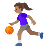 ⛹🏽‍♀️ Женщина с Мячом: Средний Тон Кожи, смайлик от Google