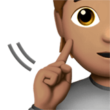 🧏🏽 Глухой Человек: Средний Тон Кожи, смайлик от Apple